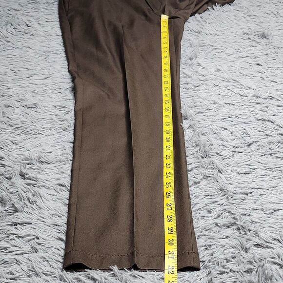 Haggar Golf Pants Mens 34x32 Cool 18 Brown Classic Fit Tan Chino‎ Dress Straight - Picture 6 of 10